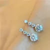 Dangle Earrings Inbeaut Classic 925 Silver Total 2.6 Ct Round Excellent Cut D Color Pass Diamond Test Moissanite Drop Gift Fine Jewelry