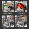 Drains Multifunctional Stainless Steel Sink Drain Strainer Basket Sink Basket For Kitchen Bathroom Support Corner Basket Q81C 231013