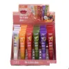 Lip Balm Lip Balm 24 Pcs Fruity Glossy Oil Set Stberry Uva Limpar Hidratante Suave Gloss Kawaii Meninas Lábios Maquiagem Atacado Saúde Dhgud