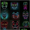 Feestmaskers Feestmaskers Arty Led Licht Adelaar Danser Kat Hoofd Modieus Cool Masker uit het Purge Verkiezingsjaar Geweldig voor Festival Cosplay Dh42A