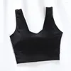 Reggiseno sportivo per la schiena di bellezza a forma di V da yoga per le donne Gilet da corsa per ciclismo all'aperto imbottito push up Bralette Top intimo per palestra fitness