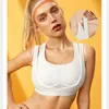 Completo da yoga Reggiseno sportivo senza fili da donna Copertura completa Spalline larghe Allenamento Intimo push up Abbigliamento sportivo sportivo con retro scollato 36 38 40 42 D E F G