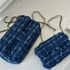Designer Bag Channel CF Tweed Mini Flap Bag Crossbody Purse Women Liten Shopping Bag Lady Clutch 2023 Fall Handbag Chain Shoulder Påsar Telefonhållare Purses