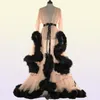 Underkläder Sleepwear Perspective Style Bridal Nightgown Robes Transparent Tulle Lady Wraps Jackor Wedding Accessories Tulle5946319