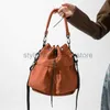 Bolsa transversal plissada de grande capacidade para o verão Bolsa crossbody de ombro personalizada com cordão casual Bolsa balde portátil leveelegantebolsasloja