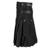 Męskie spodnie męskie spódnica vintage Kilt Scotland Gothic Punk Fashion Kendo Pocket Spert Scottish Clothing Casual Autumn Streetwe311l