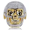 Hip Hop Gold Jewelry Iced Out Skull Rings for Men New Arrival Diamond Men's High Quality Bling Rings314G