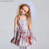 Traje de tema Halloween Corpse Bride Scary Girls Come Kids Niños Bloody Walking Dead Zombie Cosplay Carnaval Purim Juego de rol Vestido de fiesta T231013