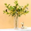 Fleurs décoratives, plante simulée Durable, branche artificielle réaliste d'osmanthus Fragrans avec petites feuilles jaunes et vertes pour la maison