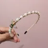 Bling Perlen Stirnband Bienenhaar Kristall Zubehör für Frauen Luxus Diamant handgefertigte Designer Haarbänder Großhandel Bogen Hoop Kopfbänder