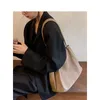 Bolso tipo cubo de cuero esmerilado de alto sentido, bolso de moda para viajeros con temperamento para mujer