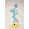 Mascot Costumes 23cm Anime Figure Re:life in A Different World From Zero Rem Blue Yukata Marshmallow Model Dolls Toy Gift Collect Pvc Material