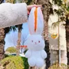 Plush Dolls 2in1 Strawberry Rabbit Toy Soft Flip Carrot to Bunny Cosplay Pillow Cute Stuffed Lop Ear Animal Plushie Doll 231013