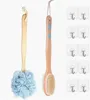 Brosses de bain éponges épurateurs douche corps brosse exfoliante Double face dos épurateur longue rondelle corps bain Bru 231012