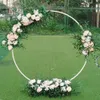 Dekoracja imprezy 2022 Propiaty ślubne żelazny pierścień łuk okrągłe metalowe tło kwiaty drzwi na zewnątrz stojak na kwiaty do wystroju295U