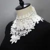 Femmes Dentelle Floral Faux Colliers Dames Chemises Col Détachable Blanc Noir Broderie Collier Faux Châle Décoratif Noeuds Papillon304Z