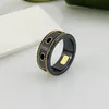 Jewelry Designer Rings Ceramic Ring 18K Rose Gold Bee Planet Trendy Personalized Couple Polished Black and White Ceramic Pair Ring