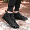 Botas de neve de inverno botas mulheres homens tênis descalços à prova d 'água inverno quente tênis antiderrapante alto-top acolchoado caminhadas tornozelo sapatos 231012