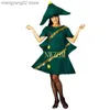 Theme Costume Women's Short Sleeve Cosplay Adult Novelty Dress Elf Come Party With Hat Fancy Kids Perfomance Christmas Tree Outfit cosplay T231013