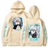 Erkek Hoodies Sweatshirts 2023 Yeni Anime Jujutsu Kaisen Satoru Gojo Hoodie Büyük Boyut Sonbahar Kış Polar Sweatshirt Erkek Kadınlar Uzun Kollu Kazak 231013