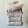 Donna Moda Inverno Ainimal Pelliccia con cappuccio Gilet Gilet di lusso Designer Nero Rosa Gilet Donna Capispalla Piumino Caldo Scaldino Abbigliamento donna 1