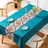 Table Cloth PVC Tablecloth Waterproof And Oil Disposable National Wind Cloth_AN2133