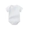 Rompers Bodysuit for Born Baby Romper Boys Girls Ubranie Summer 100% Bawełna Czysty biały krótki rękaw Toddler Dispsuit 3PCS5PCS 231013