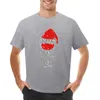 Erkek Polos Noel Şarabı Glass Kar taneleri Noel Baba Şapkası Kırmızı T-Shirt Grafik T Shirt Erkek Gömlek Erkekler İçin Komik