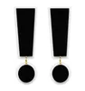 Mode Super Large Black White Acrylic Symbol Exclamation Point Dangle Earring för kvinnors trendiga smycken Hyperbole Accessories9042040