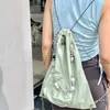 Borse da scuola Borsa da viaggio con coulisse perline Zaino a tracolla Borsa da donna alla moda in nylon Catena di moda estiva per zaini Coreano leggero Y2k