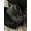 Wysokiej jakości skórzana torebka metalowe łańcuchowe torby na ramię designerka duża zdolność pod pachami torby panień