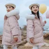 Down Coat 2024 Girls Fashion Warm Jacket Barn Vindtätad förtjockad vinter utomhus Snowsuit Teen Cold-Proof kläder TZ620