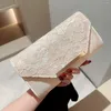 Evening Bags Elegant Retro Lace Envelope Clutches For Women 2023 Autumn Wedding Party Bridal Banquet Femme Handbag