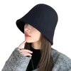 Berretti Cappello in materiale morbido Secchio invernale Copricapo da esterno antivento spesso per donna Protezione solare Resistente ai raggi UV Berretto da donna elastico