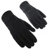 Vijf vingers handschoenen heren winter effen dames buiten polar fleece dikker warm koud motorfiets fietsen pols handschoen zwart wanten 231012