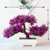 Dried Flowers Artificial Plant Bonsai Plastic Small Tree Pot Fake Plant Flower Potted Ornaments for Home Room Table Garden Hotel Decoration 231013