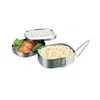 LunchboxenTassen Roestvrijstalen Lunchbox Vierkant Dubbeldeks Lunchboxen Met Handvat Student Servies Mtipurpose Diner Zakken Home G Dhpme