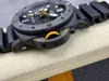 SUPERCLONE VS pam1324 Peinahai Mecânico Automático Relógio Masculino Três Olhos Fita de Silicone Luminosa À Prova D 'Água Esportes 44mm