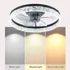 Modern home black fan lamp The hanging fan with LED lights