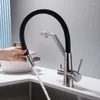 Kitchen Faucets Tifilojia 3 In 1 Silicone Sink Faucet With Drinking Water Way Pull Down Sprayer Single Hole Fauce