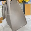 Bolso de moda para mujer, diseño Original, bolsos de calidad, bolso de tamaño mediano de cuero genuino de lujo, bolso de compras en relieve de tamaño MM, bolso de hombro 45607