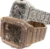 Luxo moissanite diamante relógio gelado relógio masculino designer para relógios masculinos de alta qualidade montre movimento automático relógios orologio. Monte de luxo i12