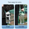 Water Bottles 1.8L Large Sports Bottle With Handle Outdoor Drinking Botella Portable Cup Adjustable Shoulder Strap De Agua