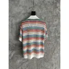 Casablanca Rainbow Stripe Knit Shirts Men Designer Button Loose Cardigan Shirt