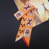 2018 new European and American fashion playing cards small silk scarf tied bag handle small ribbon scarf ladies small scarves rt22220Y