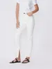 Frauen Jeans Frühling Sommer Saum Schlitz Weiß Mode Alle-Spiel Zipper Weibliche 2023 Hohe Taille Denim Hosen