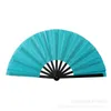 33cm Colorful Black Glitter Hand Fan Folding Handheld Summer Fan Vintage Chinese Kung Fu Folding Fan For Women Men Performance