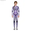 Theme Costume Boys Girls Hallween Bodysuit Cosplay Steampunk Come Skeleton Print Jumpsuits Mechanical Zentai Romper Casual Fitness Outfit T231013