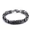 Bracelet Viking pour hommes, chaîne à maillons, Style Vintage, couleur argent, breloque crâne, bijoux 226p