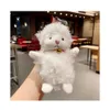 Costumi mascotte 14 cm Kawaii Pecora Peluche Bambola Giocattolo Cartone animato Animale Pecora Peluche Ripiene Portachiavi Ciondolo Decorazione Regalo di Natale per bambini